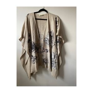 Anthropologie linen weave poncho. One size fits all